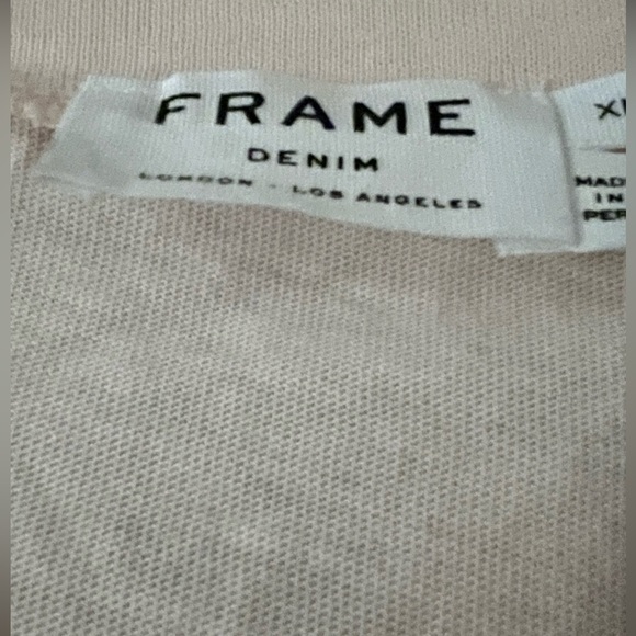 NEW 🌸 FRAME DENIM LONG SLEEVE RUFFLE SHOULDER TEE SHIRT - Picture 5 of 5